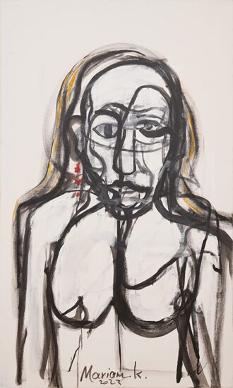 אקרילק על קנבס 60x100 ס״מ Mariam kasem- Mariam kasem – Untitled بدون عنوان.jpg