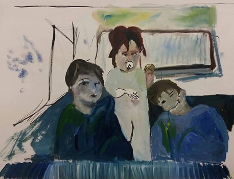 שמן ודיו על בד, 150/120